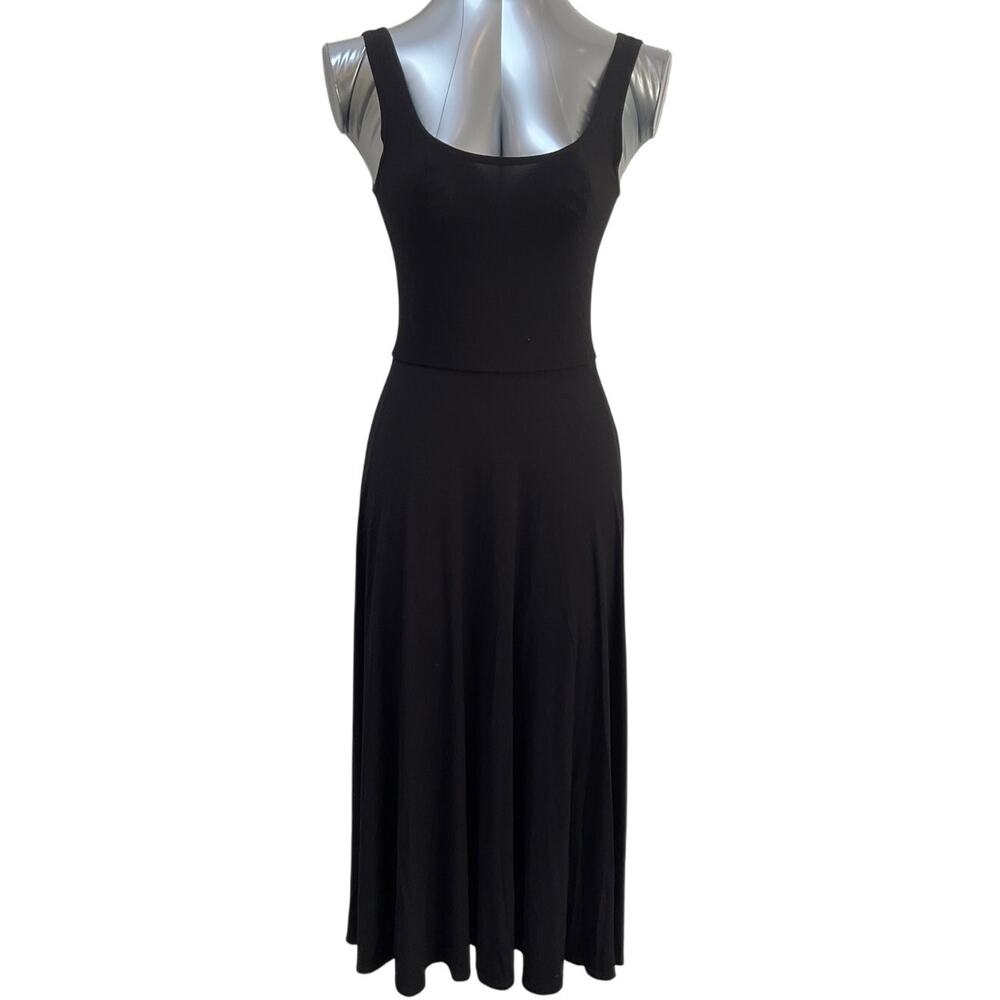 Carly Jean Scoop Neck Fit & Flare Tank Dress Women's Size Small Black